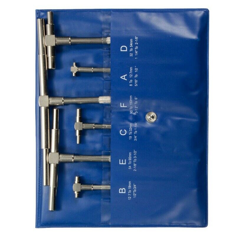 6Pcs Set Telescopic Gauge Set Micrometer Measurement Bore Engineers Kit 8-1 U9V7