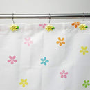 Yellow Flower Shaped Rust Resistant Decorative Shower Curtain Hooks 12- Pac