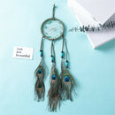 Retro Peafowl Feather Dream Catcher Car Pendant Home Wall Hanging Decor