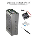 Aluminum Alloy Shell Case Cooling Fan Heatsinks Kit for Raspberry Pi 4B
