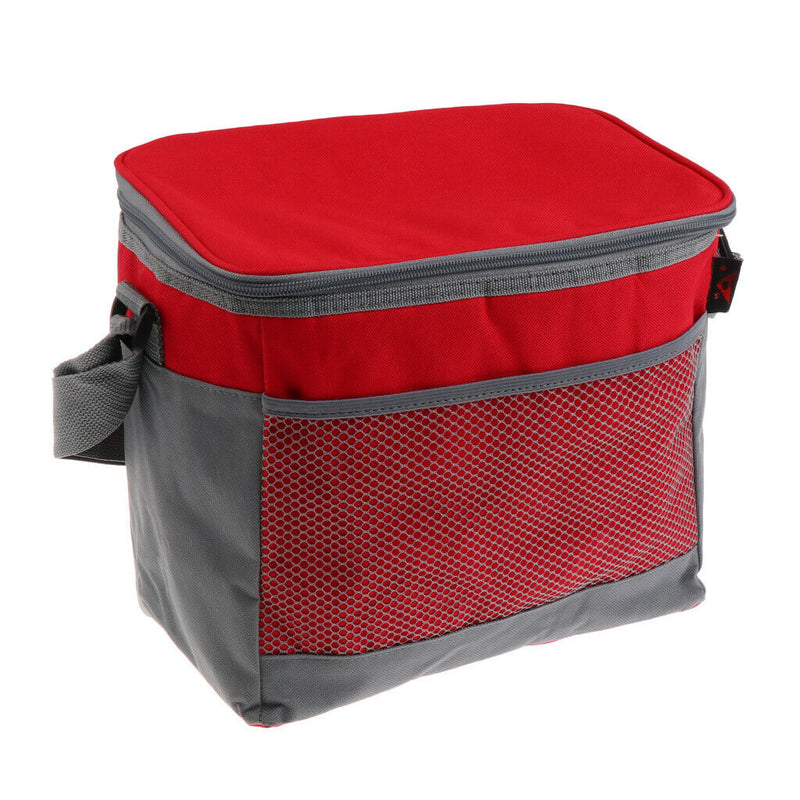 Insulated Lunch Box Cooler Bag Tote Carry with Shoulder Strap Picnic Red