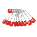 20Pcs Plastic head safety pins nappy pins with safelocking closures hold clipB&X