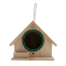 2X Wood Bird House, Unfinished DIY Arts and Crafts Bird House, Woodland Cabin