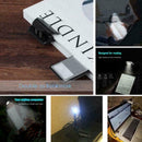 1pcs LED Reading Book Light With USB Rechargeable Book Holder Lamp Clip W5D G8J2