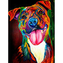 5D DIY Full Drill Square Diamond Painting Color Dog Cross Stitch Embroidery