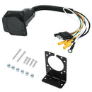 4-Way Flat To 7-Way Round Rv Vane Wiring Adapter Plug For Car Truck Trailer