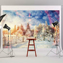 For Video Studio Decor Christmas Snow Tree Photography Background Cloth Backdrop