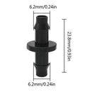 50PCS 1/4 "Barbed Connector Double Barb For 4 / 7mm Tubing Garden Hose ConneS Ew