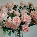 3 Heads Artificial Flowers Peony Bouquet Silk Flowers Bridal Bouquet Fall V P8Y7