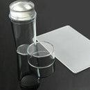 2Pcs Clear Jelly Silicone Nail Art Stamper & Scraper Plate Image Stamping