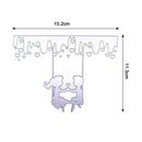 DIY Paper Cutting Scrapbooking Embossing Album Dies Craft Couple On Swing