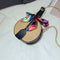 Women's straw bag Crossbody bag Woven bag Summer leisure bag Small round si H7S4