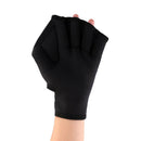 Swimming Diving Training Exercise Hand Paddle Webbed Gloves Neoprene Black