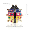 Fashion Colorful Enamel Rhinestone Ladybug Brooches Beetle Pin Corsage Jewelry