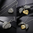 Necklace Love Heart-shaped Wings Double Sided Lettering Clavicle Chain for Women