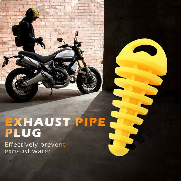 Motorcycle Exhaust Pipe Air-bleeder Plug Muffler Wash Plug Small (Yellow)