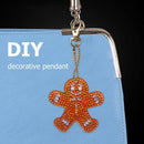 4pcs DIY Full Drill Special Shaped Diamond Painting Xmas Tree Elk Key Chain