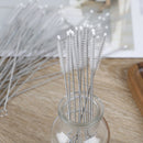 50pcs/lot Bottle spiral soft straw brush stainless steel Cleaning brush toME