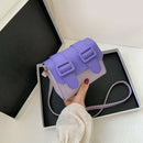 Hit Color PU Leather Crossbody Bag Women Small Shoulder Pouch (Multicolor)