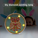 DIY Full Special Drill Diamond Painting Bird LED Night Lamp Home Decor (E)
