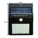 Solar 30LED Human Body PIR Sensor Motion Induction Wall Lamp Outdoor light N9N9