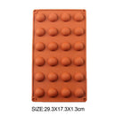 24 Cavity Mini Half Sphere Silicone Mold Cake Chocolate Jelly Handmade Tool
