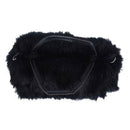 Lovely Fur Leather Handbag Shoulder Bag Winter Black