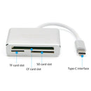3 in1 USB 3.1 Type C USB-C to SD/CF TF Card Reader Adapter For Macbook Notebook