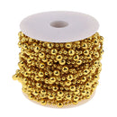 15m Golden Color Beaded Chain for DIY Jewelry Making Bracelet Craft Accessories