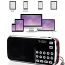 Y-501 Digital Portable Audio LCD Digital FM Radio Speaker USB Mp3 Music Pla