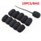 10PCS/Set Microphone Headset Grill Windscreen Sponge Foam Black Mic Cover Cap