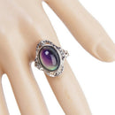 Adjustable Oval Color Change Mood Ring Emotion Feeling Changeable Ring L4J4