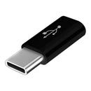 USB Type C OTG Adapter USB C to Micro USB Converter Connector, Alloy Black