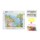 1set diamond embroidery Beautiful Seaside Town diamond painting cross stitch`dlj