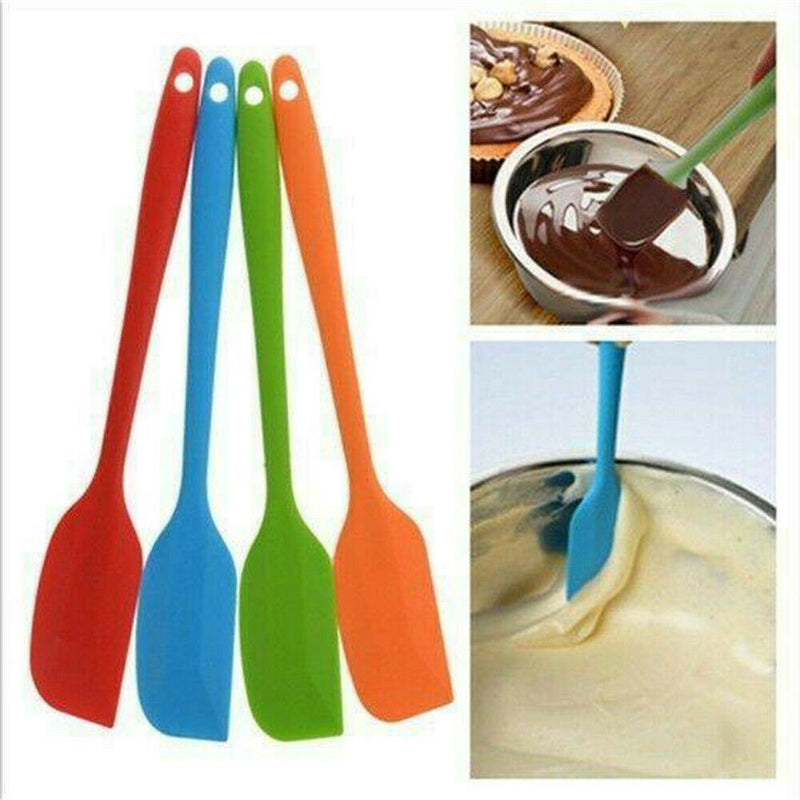 1*Heat Resistant Non-Stick Silicone Spatula Flexible Rubber Scraper Kitchen Tool