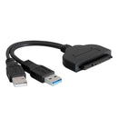 USB 3.0 to SATA 22Pin 2.5Inch Hard Disk Driver Adapter with USB Power Cable