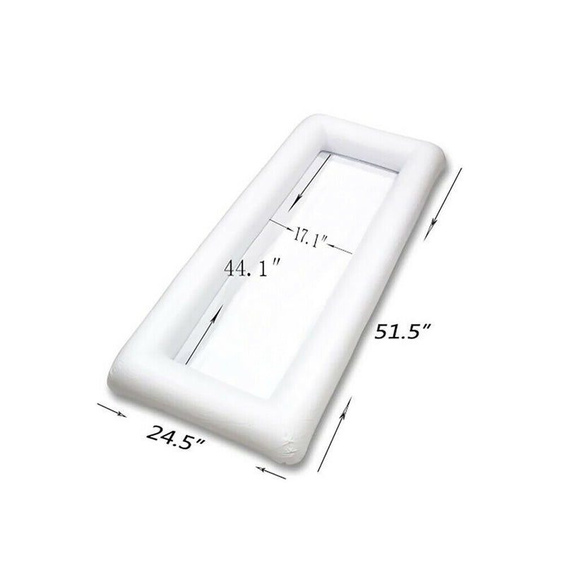 Inflatable Air Mattress Pool Water Salad Tray Beach Party Food Drink Holder A