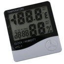 HTC-1 Indoor Thermometer Hygrometer Temperature Humidity Monitor Meter Clock