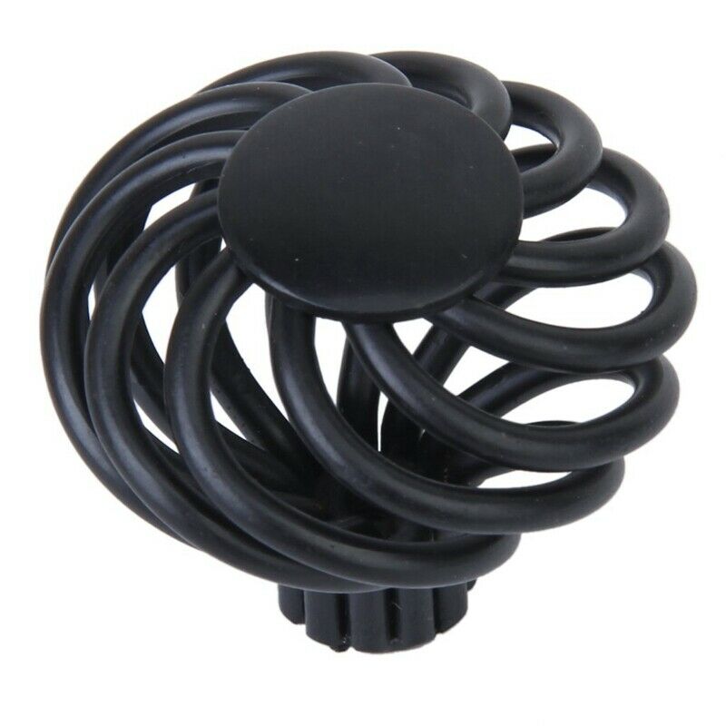 1 x Spiral Cage Design Cabinet/Cupboard/Wardrobe Handle Knob---Black