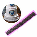 Weaving decor lace Silicone Fondant Mould Cake Decor Baking SugarcraftMold New.