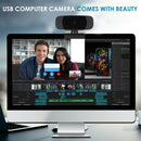 1MP 720P HD Web Camera with Microphone USB 2.0 Plug N Play Webcam for PC