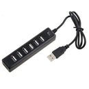 USB 2.0 Hub 7 Port 480Mbps for PC Laptop 115x25x18mm
