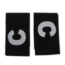 Hook Loop Closure Stretchy Team Tension Captain Armband 2pcs Black