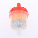 100PCS 1/4" 6mm Universal Motorcycle Hose Inline Fuel Gas Filter - Orange