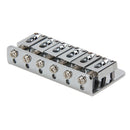 6 Saddle Hardtail Bridge Top Load 65mm for Electric Guitar + 5pcs Screws