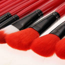 24PCS Wood Professional Brushes Kit Cosmetic Make Up Set with Pouch Bag A