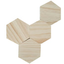25 Pcs/set Home Decor Wooden Slices Pendant Polished Hexagon Coasters DIY Blank