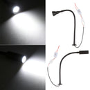 LED Wall Lamp 2W 12V Gooseneck Reading Light - Black Adjustable
