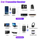 3 in1 Bluetooth 5.0 Audio Transmitter Receiver USB 3.5MM Adapter for TV PC Car
