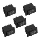 5Pcs 12V On/Off Waterproof Rectangle Rocker w/ Cover Car Dashboard Boat .